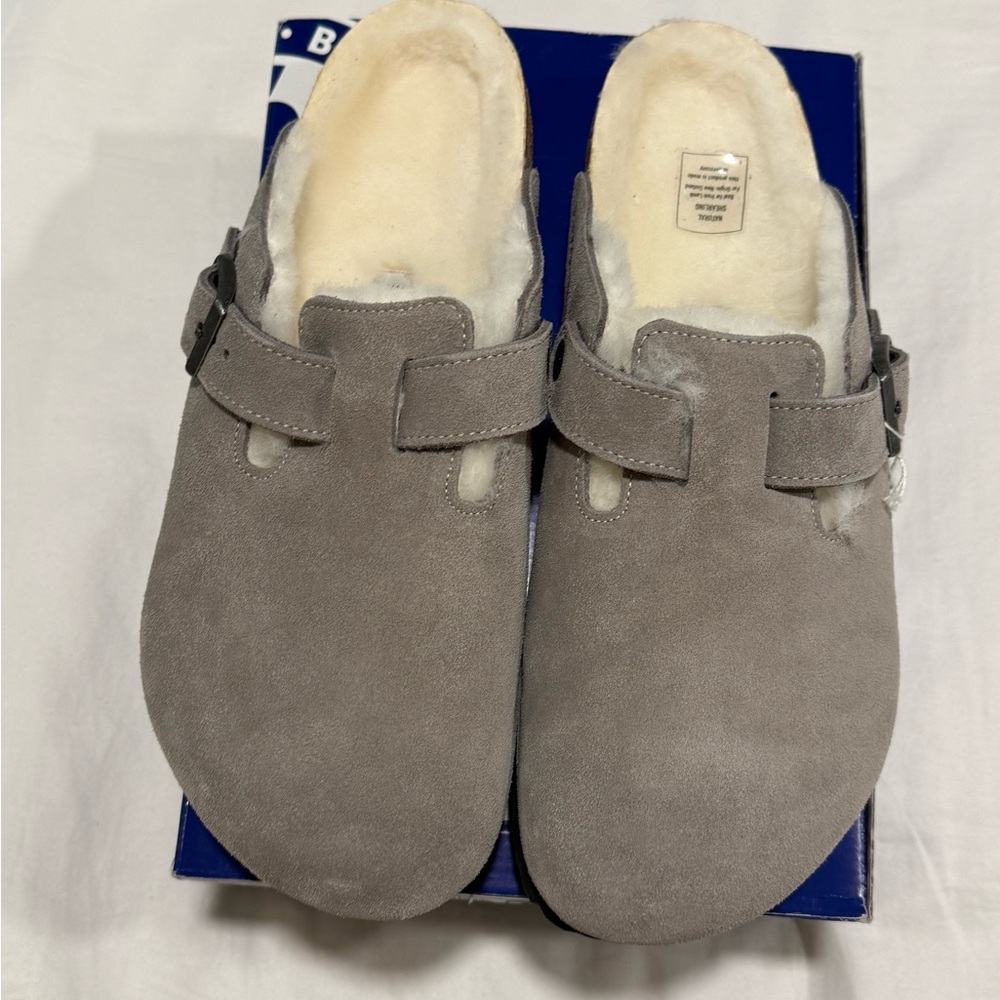 Birkenstock Boston shearling men’s slippers
